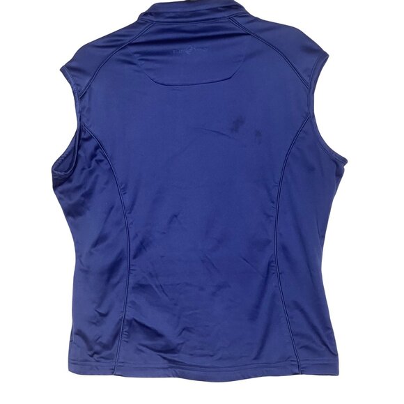 Glen Echo Golf Women M Sleeveless Vest Saddle Creek Logo Blue Dry Gear Tech Zip - Picture 2 of 15